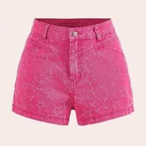 Women's pink western shorts